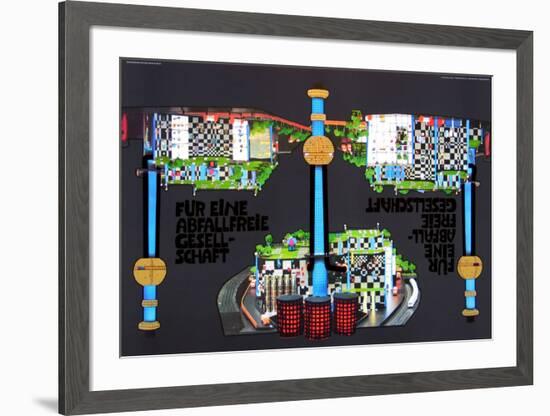 District Heating Plant Spittelau-Friedensreich Hundertwasser-Framed Art Print