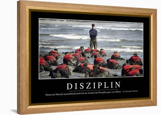 Disziplin: Motivationsposter Mit Inspirierendem Zitat-null-Framed Premier Image Canvas