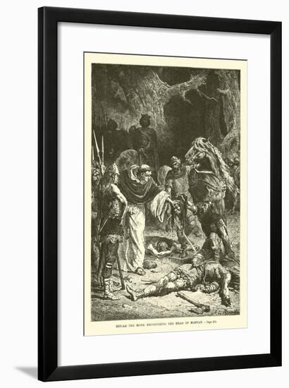 Ditcar the Monk Recognizing the Head of Morvan-null-Framed Giclee Print