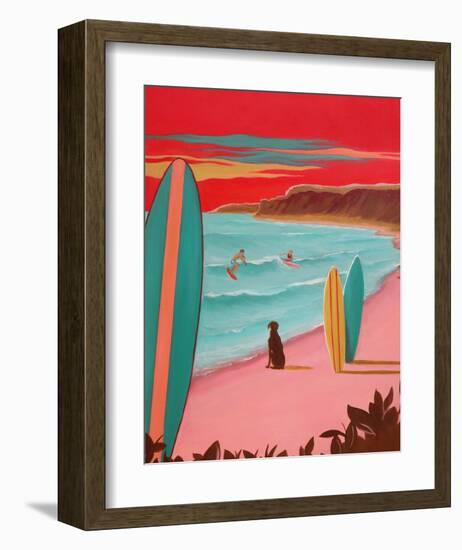 Ditch Plains Surf-Carol Saxe-Framed Art Print