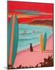 Ditch Plains Surf-Carol Saxe-Mounted Art Print