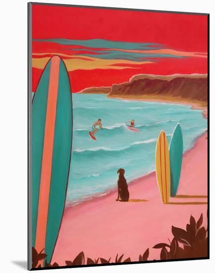 Ditch Plains Surf-Carol Saxe-Mounted Art Print