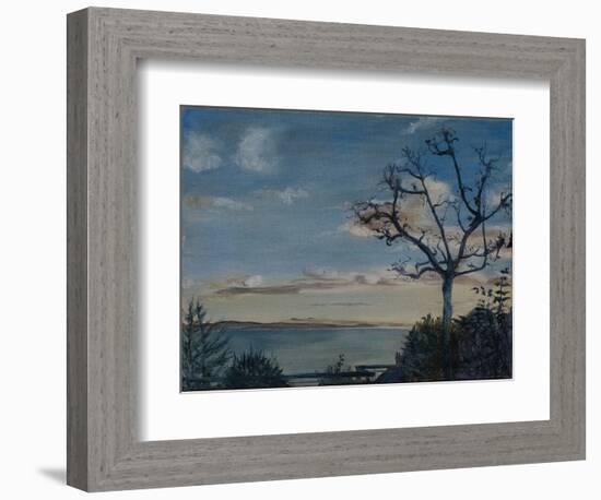 Ditcheat Hill, Somerset, 2019 (Oil on Canvas)-Antonia Myatt-Framed Giclee Print