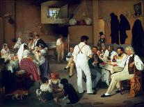 Danish Artists at the Osteria La Gonsola, Rome, 1837-Ditlev Conrad Blunck-Framed Giclee Print
