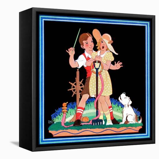 Diva's Duet - Child Life-Frans Kirn-Framed Premier Image Canvas