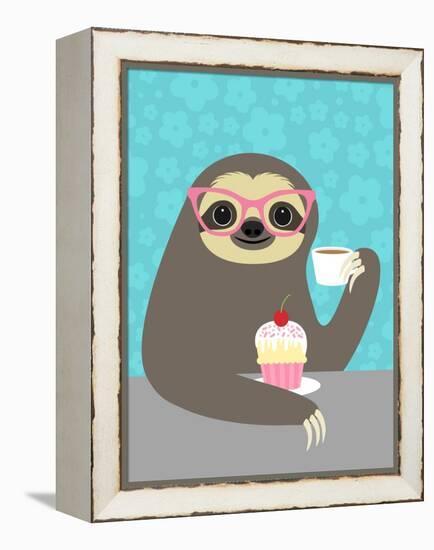 Diva Sloth-Nancy Lee-Framed Stretched Canvas