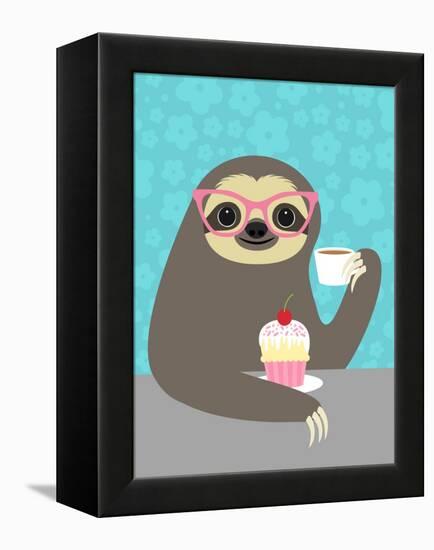 Diva Sloth-Nancy Lee-Framed Stretched Canvas