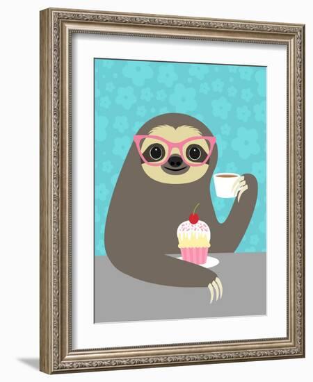 Diva Sloth-Nancy Lee-Framed Art Print