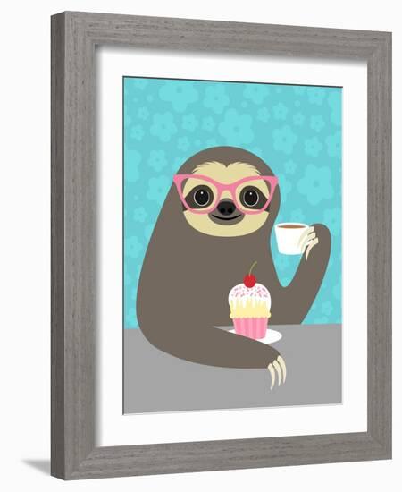 Diva Sloth-Nancy Lee-Framed Art Print