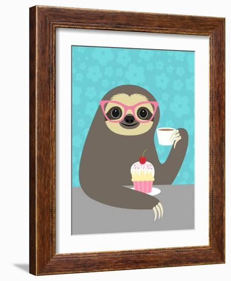 Diva Sloth-Nancy Lee-Framed Art Print