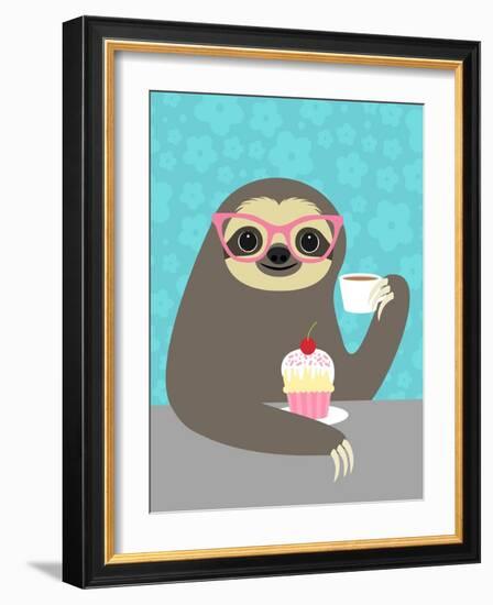 Diva Sloth-Nancy Lee-Framed Art Print