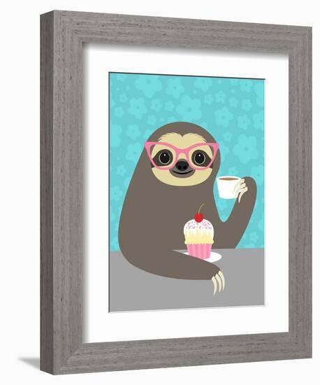 Diva Sloth-Nancy Lee-Framed Premium Giclee Print