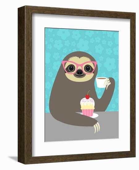 Diva Sloth-Nancy Lee-Framed Premium Giclee Print