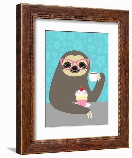 Diva Sloth-Nancy Lee-Framed Premium Giclee Print