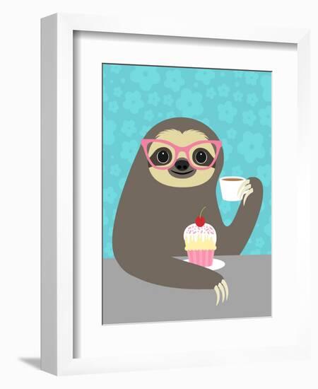 Diva Sloth-Nancy Lee-Framed Premium Giclee Print