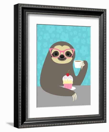 Diva Sloth-Nancy Lee-Framed Premium Giclee Print