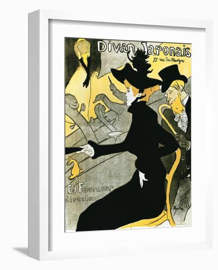 Divan Japonais', 1892-Henri de Toulouse-Lautrec-Framed Giclee Print