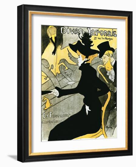 Divan Japonais', 1892-Henri de Toulouse-Lautrec-Framed Giclee Print