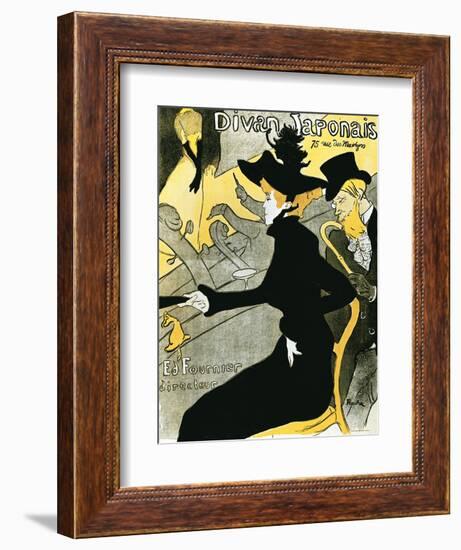 Divan Japonais', 1892-Henri de Toulouse-Lautrec-Framed Giclee Print