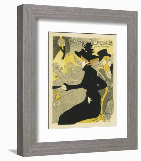 Divan Japonais Music Hall-Henri de Toulouse-Lautrec-Framed Premium Giclee Print