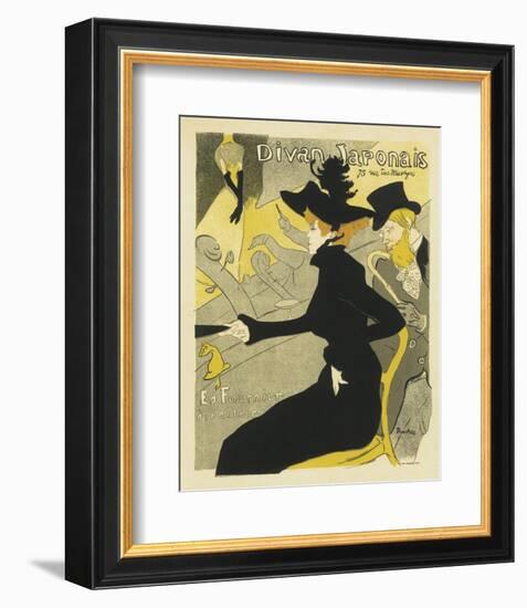 Divan Japonais Music Hall-Henri de Toulouse-Lautrec-Framed Premium Giclee Print