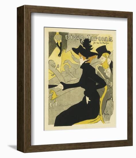 Divan Japonais Music Hall-Henri de Toulouse-Lautrec-Framed Premium Giclee Print