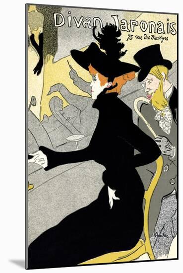 "Divan Japonais" Vintage French Lithograph Poster by Henri de Toulouse-Lautrec, 1893-1894-Piddix-Mounted Art Print