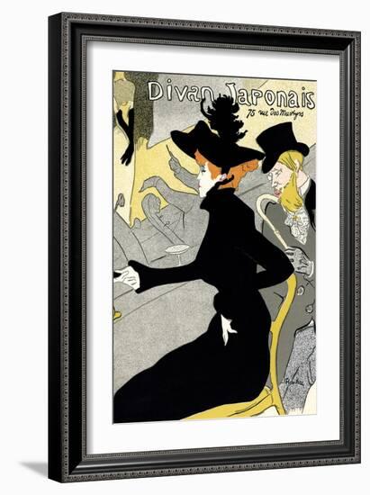 "Divan Japonais" Vintage French Lithograph Poster by Henri de Toulouse-Lautrec, 1893-1894-Piddix-Framed Art Print