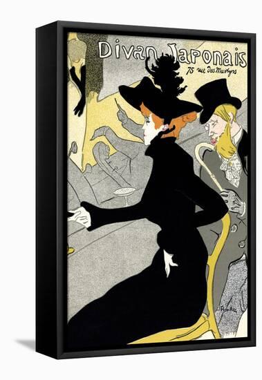 "Divan Japonais" Vintage French Lithograph Poster by Henri de Toulouse-Lautrec, 1893-1894-Piddix-Framed Stretched Canvas