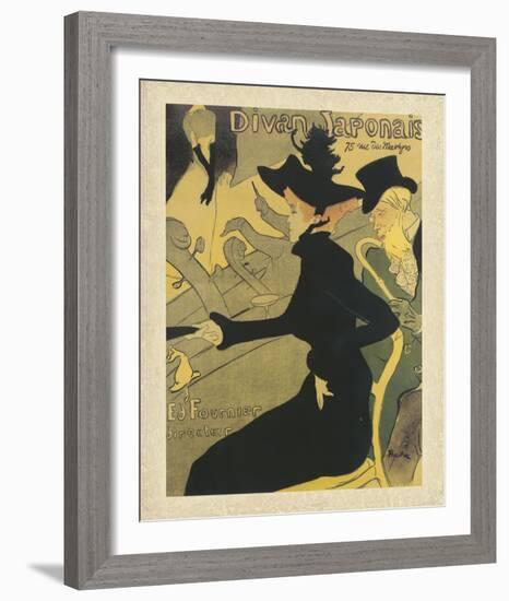 Divan Japonais-Henri de Toulouse-Lautrec-Framed Giclee Print