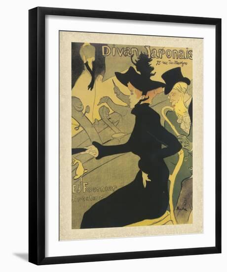 Divan Japonais-Henri de Toulouse-Lautrec-Framed Giclee Print