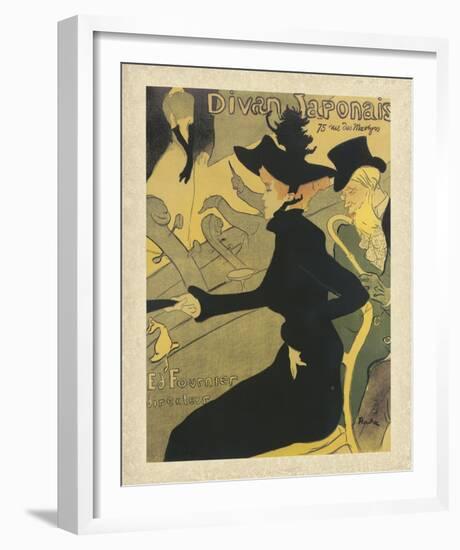 Divan Japonais-Henri de Toulouse-Lautrec-Framed Giclee Print