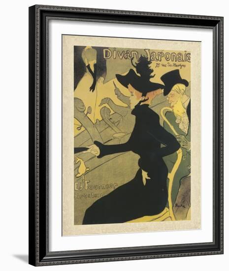 Divan Japonais-Henri de Toulouse-Lautrec-Framed Giclee Print