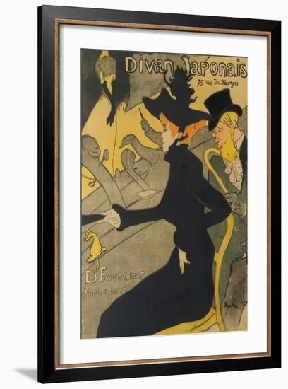 Divan Japonais-Henri de Toulouse-Lautrec-Framed Art Print