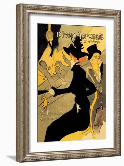 Divan Japonais-Henri de Toulouse-Lautrec-Framed Art Print