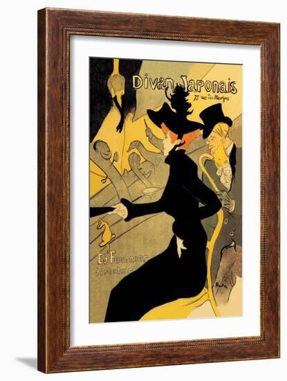 Divan Japonais-Henri de Toulouse-Lautrec-Framed Art Print