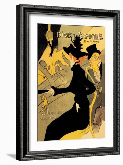 Divan Japonais-Henri de Toulouse-Lautrec-Framed Art Print