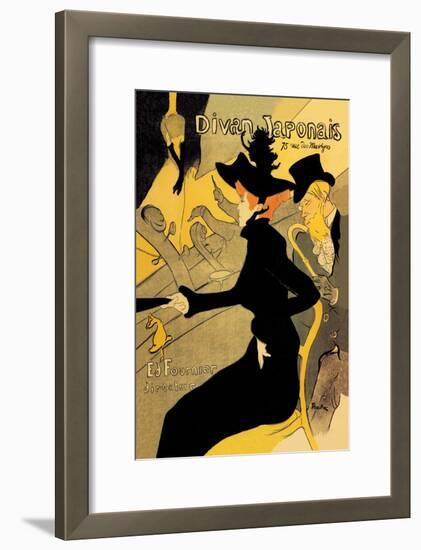 Divan Japonais-Henri de Toulouse-Lautrec-Framed Art Print