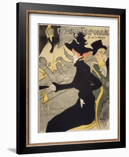 Divan Japonais-Henri de Toulouse-Lautrec-Framed Giclee Print