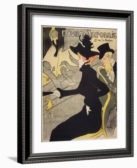 Divan Japonais-Henri de Toulouse-Lautrec-Framed Giclee Print