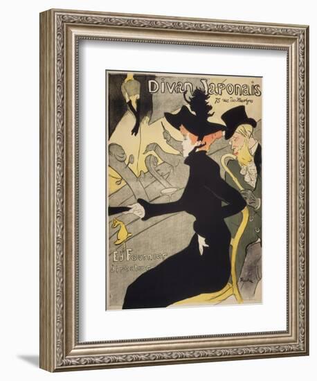 Divan Japonais-Henri de Toulouse-Lautrec-Framed Giclee Print