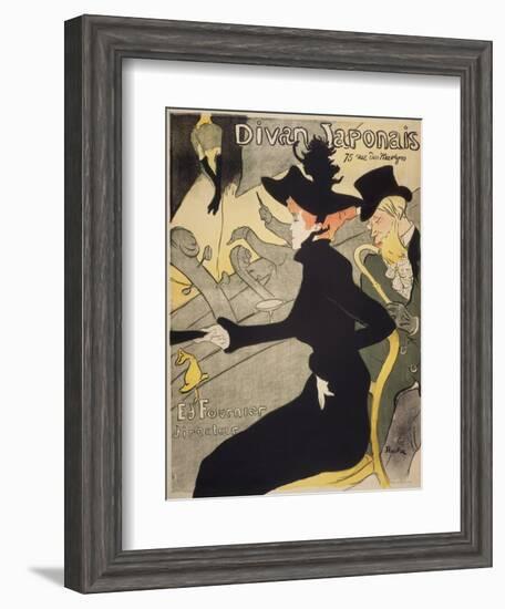 Divan Japonais-Henri de Toulouse-Lautrec-Framed Giclee Print