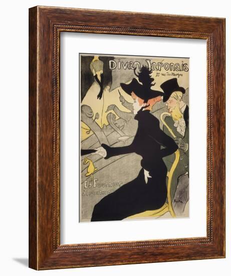 Divan Japonais-Henri de Toulouse-Lautrec-Framed Giclee Print