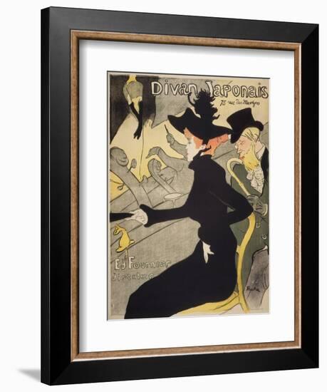 Divan Japonais-Henri de Toulouse-Lautrec-Framed Giclee Print