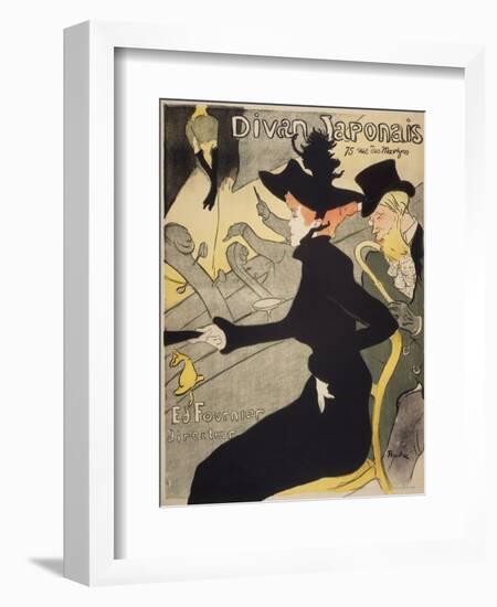 Divan Japonais-Henri de Toulouse-Lautrec-Framed Giclee Print