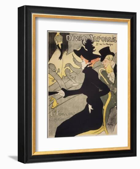 Divan Japonais-Henri de Toulouse-Lautrec-Framed Giclee Print