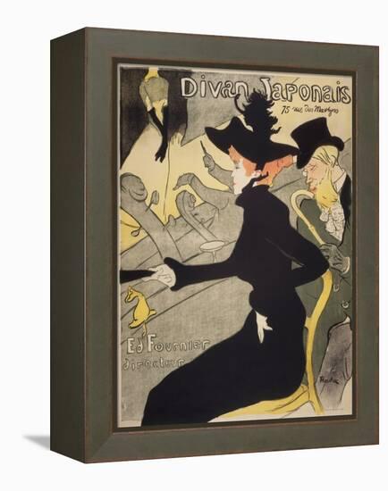 Divan Japonais-Henri de Toulouse-Lautrec-Framed Premier Image Canvas