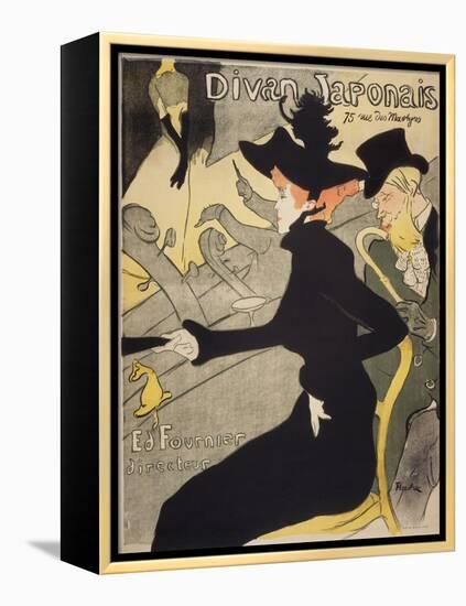 Divan Japonais-Henri de Toulouse-Lautrec-Framed Premier Image Canvas