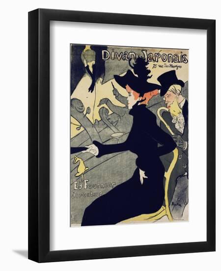 Divan Japonais-Henri de Toulouse-Lautrec-Framed Premium Giclee Print