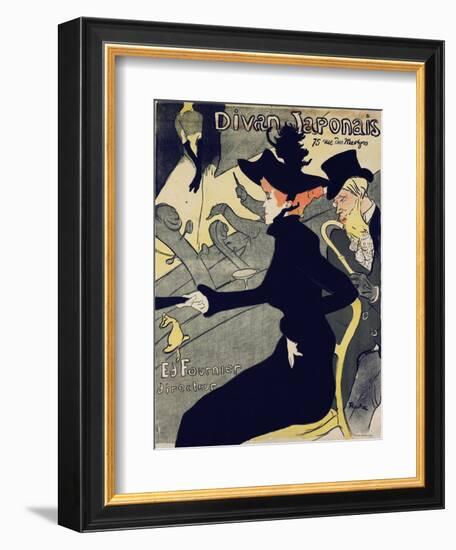 Divan Japonais-Henri de Toulouse-Lautrec-Framed Premium Giclee Print